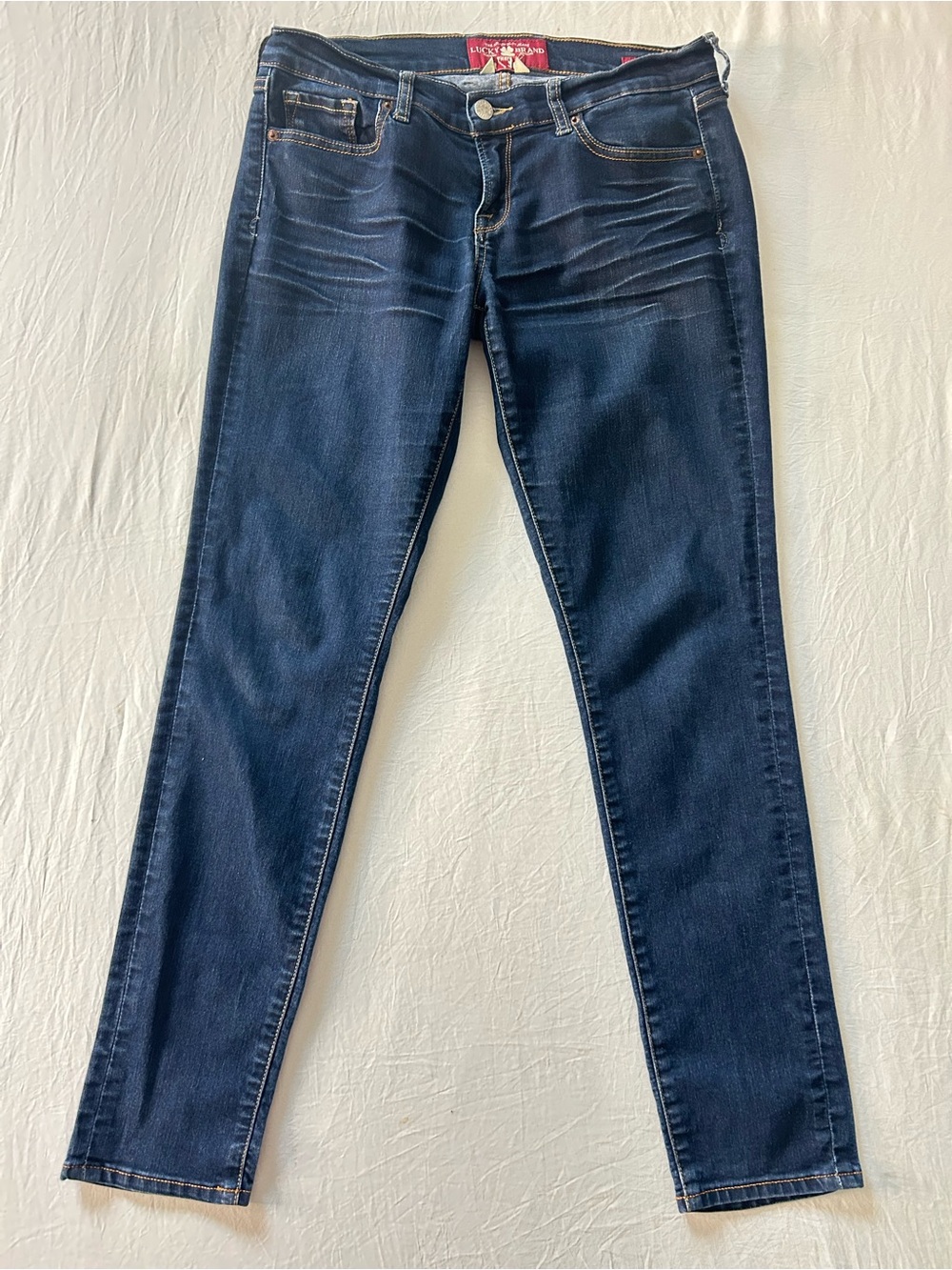 Lucky Brand Charlie Skinny Ankle Jeans Size 28 Dark Wash